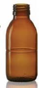 Show details for 180 ml syrup bottle, amber, type 3 moulded glass Picture of 180 ml syrup bottle, amber, type 3 moulded glass
