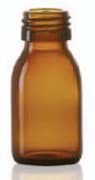 Show details for 100 ml syrup bottle, amber, type 3 moulded glass Picture of 100 ml syrup bottle, amber, type 3 moulded glass