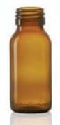 Show details for 75 ml syrup bottle, amber, type 3 moulded glass Picture of 75 ml syrup bottle, amber, type 3 moulded glass