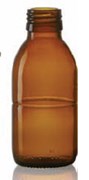 Show details for 150 ml syrup bottle, amber, type 3 moulded glass Picture of 150 ml syrup bottle, amber, type 3 moulded glass
