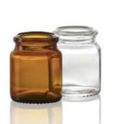 Show details for 18 ml tablet jar, amber, type 3 moulded glass Picture of 18 ml tablet jar, amber, type 3 moulded glass