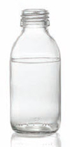 Picture of 125 ml syrup bottle, clear, type 3 moulded glass