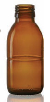 Picture of 100 ml syrup bottle, amber, type 3 moulded glass