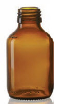 Picture of 60 ml syrup bottle, amber, type 3 moulded glass